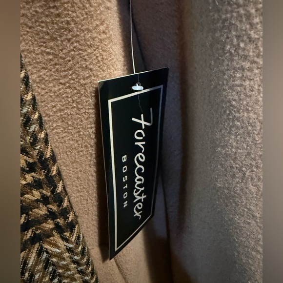 Forecaster of Boston Tan Wool Pea Coat with Scarf Size 8 - Picture 8 of 15